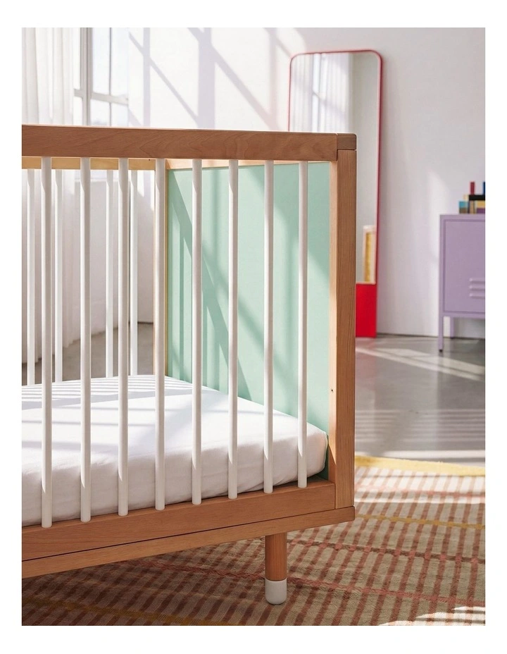Bold Baby Cot - Yellow and Mint image 3