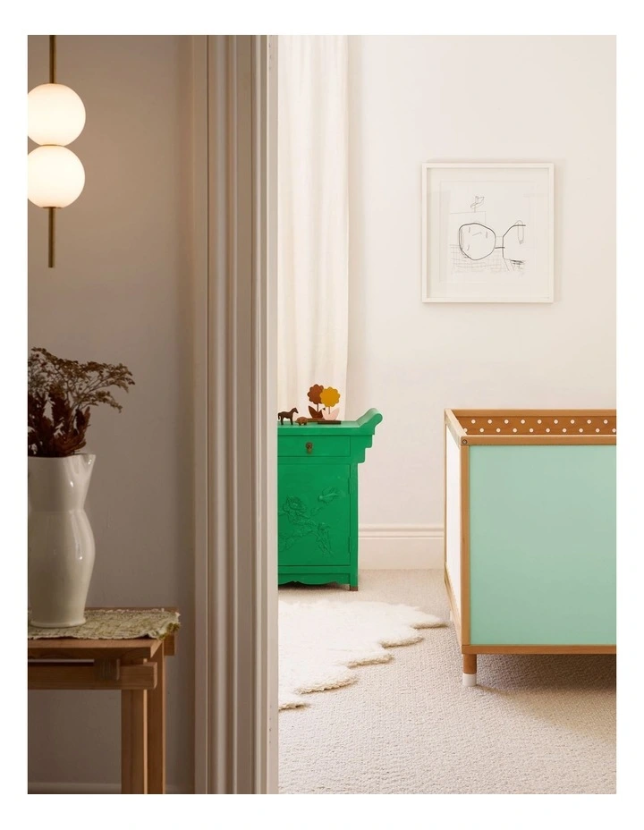 Bold Baby Cot - Yellow and Mint image 7
