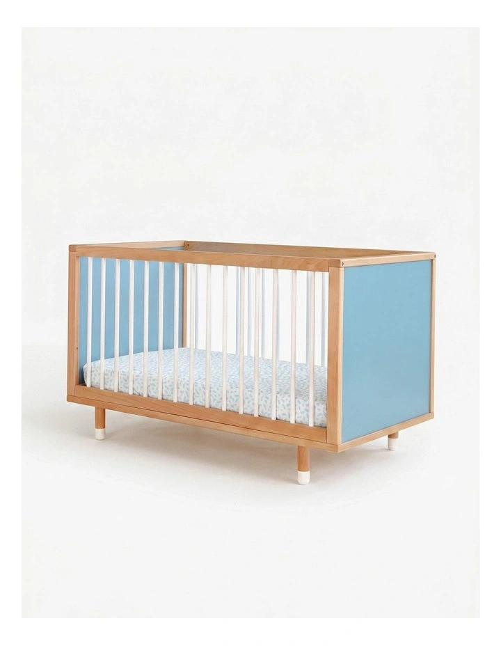 Bold Baby Cot - Blue and Deep Blue image 2
