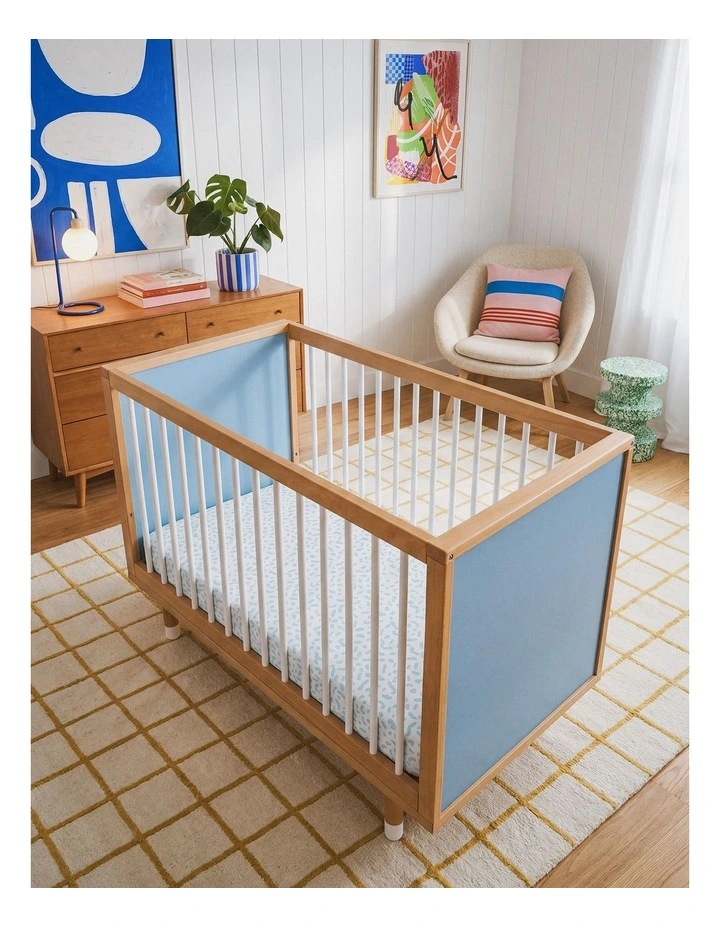 Bold Baby Cot - Blue and Deep Blue image 3