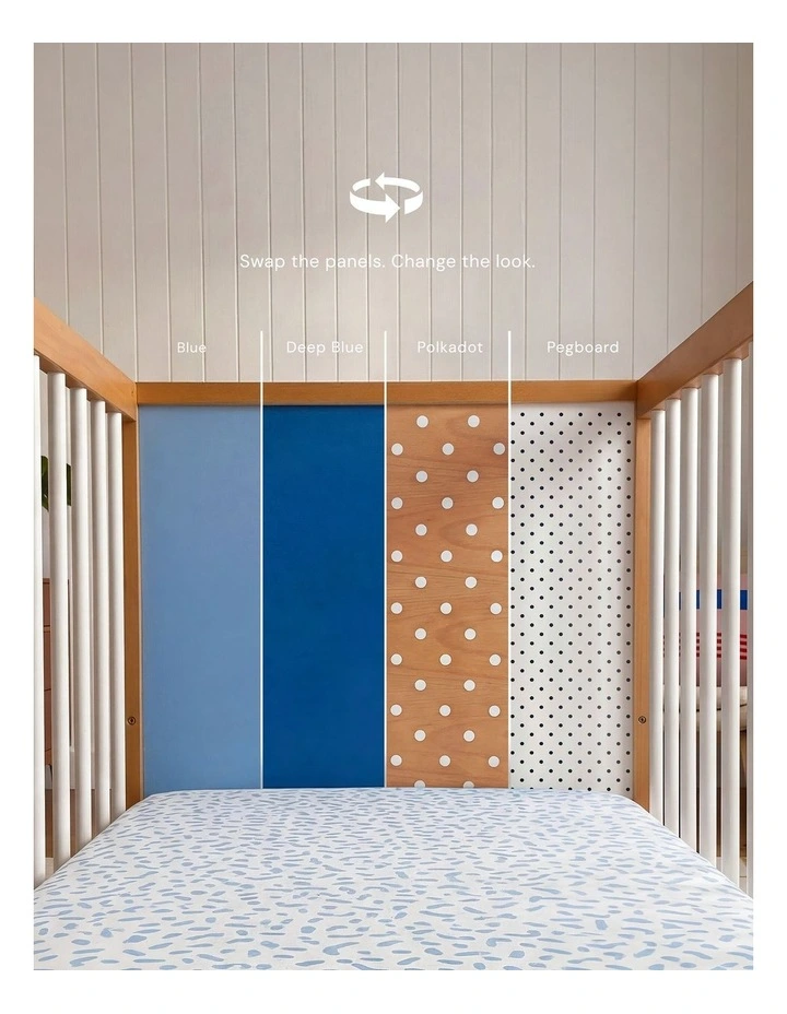 Bold Baby Cot - Blue and Deep Blue image 5