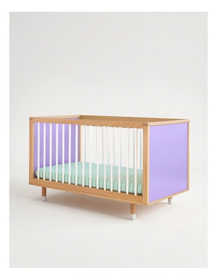 Bold Baby Cot - Lilac and Teal image 2
