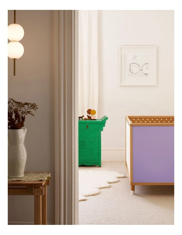 Bold Baby Cot - Lilac and Teal image 7