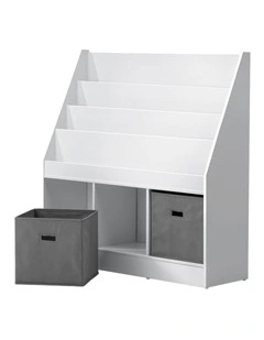 Oikiture Kids Bookshelf Toy Box Organiser Display Shelf Magazine Storage Rack