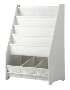Oikiture Kids Bookshelf Toy Storage Box Organiser Display Shelf DIY Storage Rack