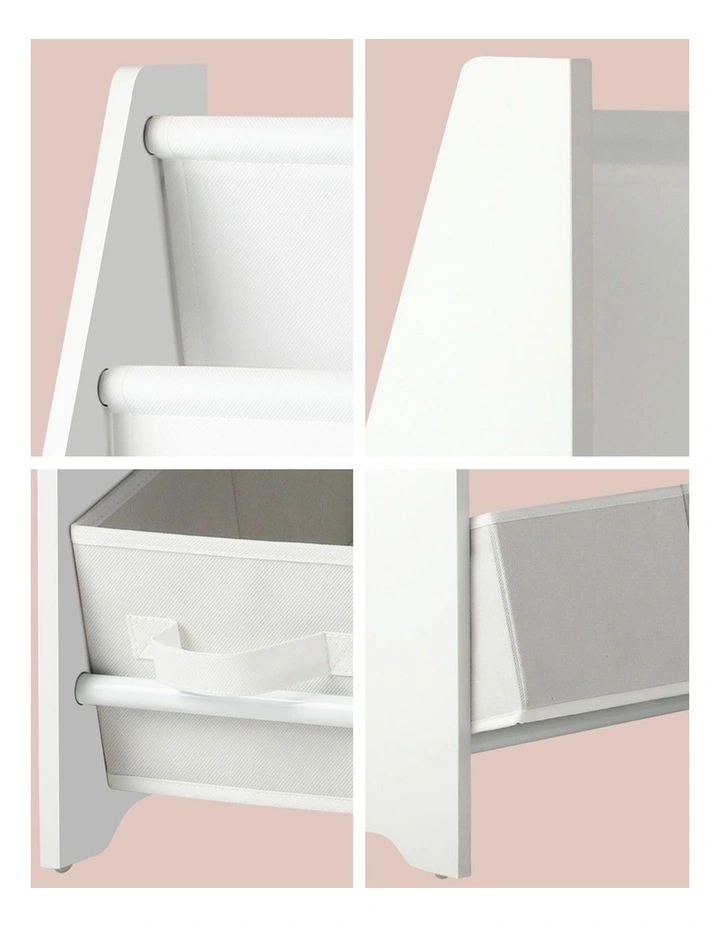 Oikiture Kids Bookshelf Toy Storage Box Organiser Display Shelf DIY Storage Rack image 6