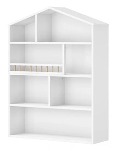 Oikiture Kids Bookshelf Toy Storage Organiser Bookcase Display Shelf Rack