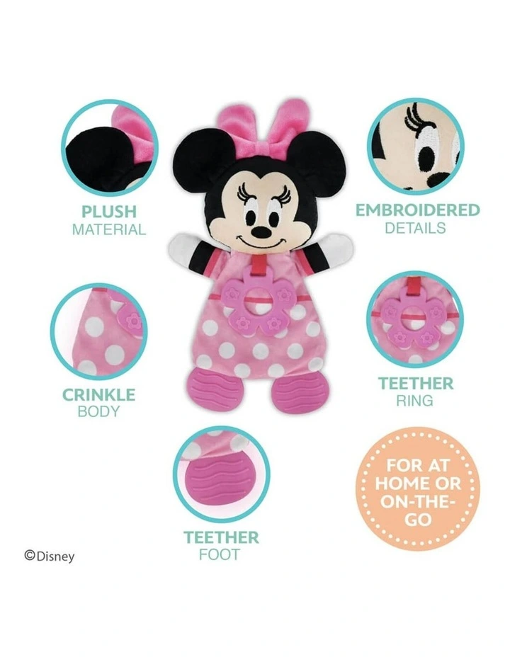 Minnie Mouse Blanket With Teether Toy 28cm image 3