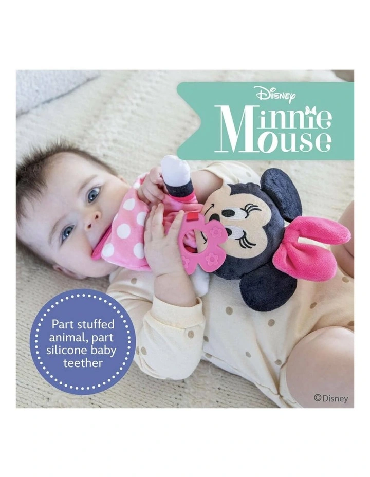 Minnie Mouse Blanket With Teether Toy 28cm image 4
