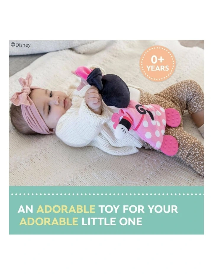 Minnie Mouse Blanket With Teether Toy 28cm image 5