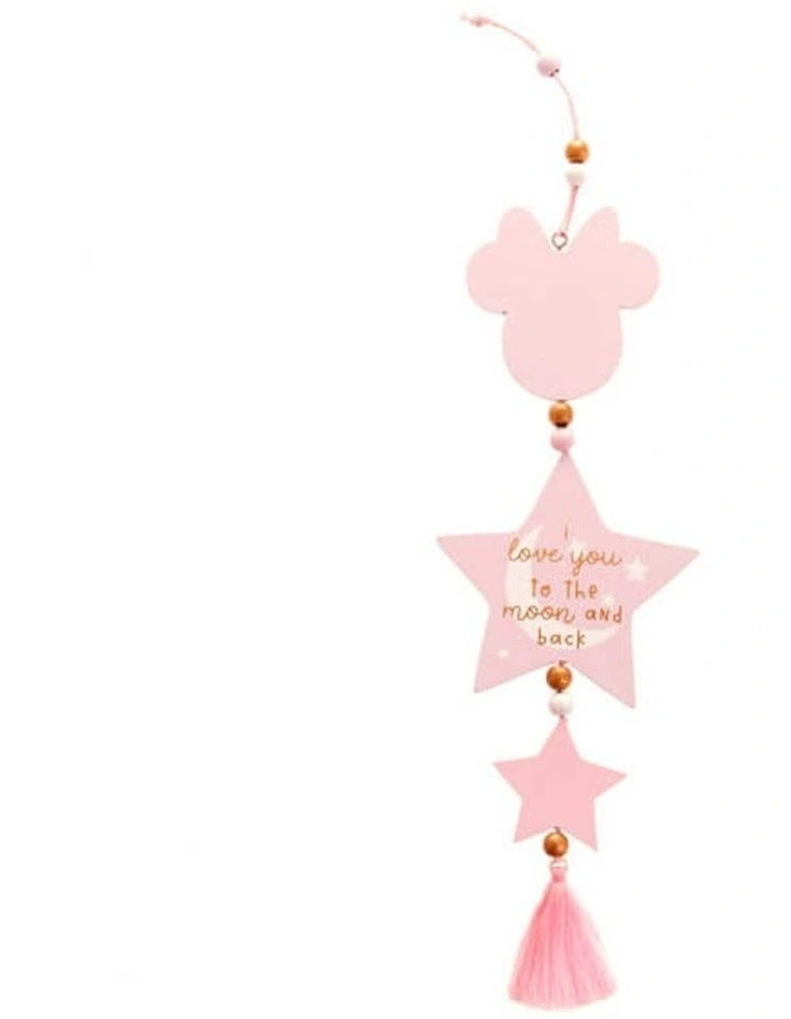 Minnie Mouse Love You To The Moon Hanging Ornament in Pink image 1