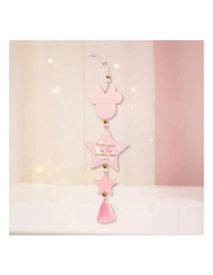 Minnie Mouse Love You To The Moon Hanging Ornament in Pink image 3
