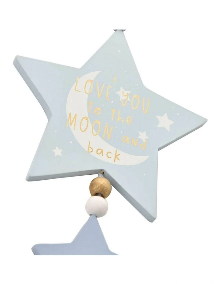 Mickey Mouse Love You To The Moon Hanging Ornament Gift in Blue image 2
