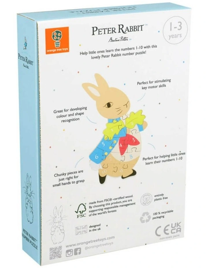 Fsc Wood Peter Rabbit Number Puzzle Playset image 2