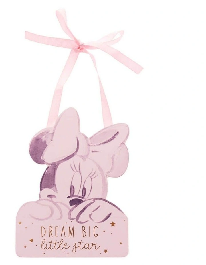 Minnie Mouse Little Star MDF Hanging Plaque Decoration image 1