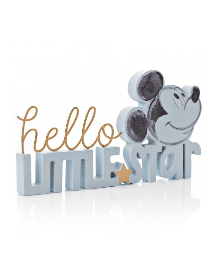 Mickey Mouse Hello Little Star MDF Word Plaque Decoration image 2