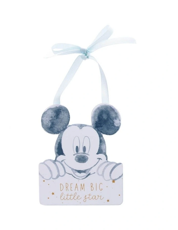 Mickey Mouse Little Star MDF Hanging Plaque Decoration in Blue image 1