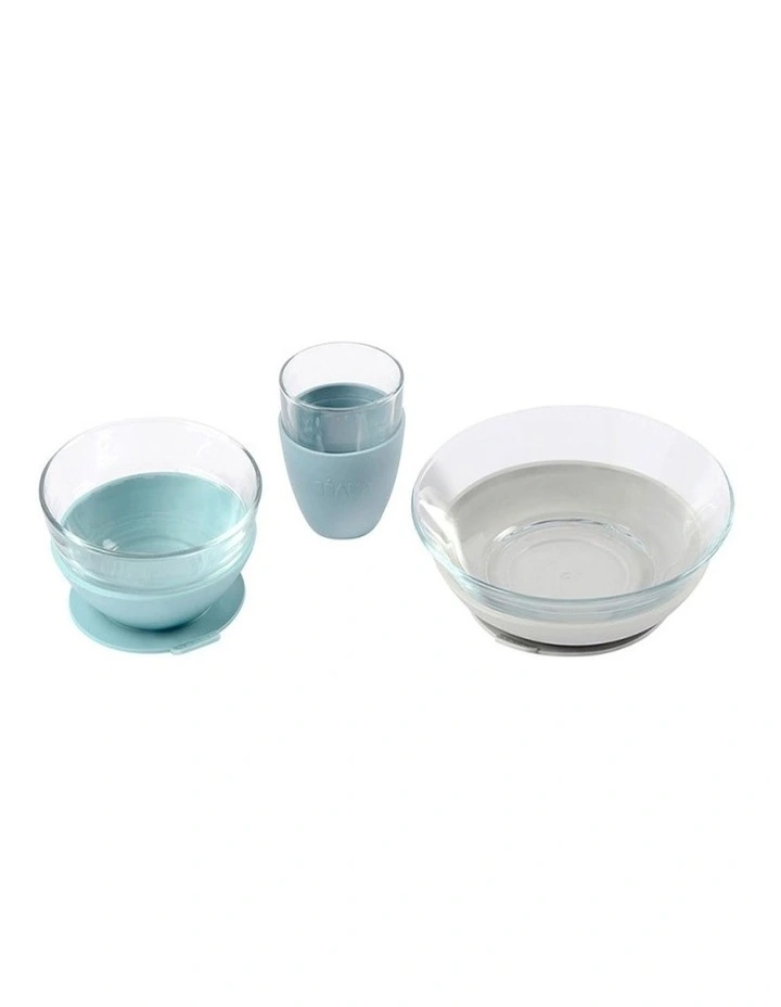Duralex Glass Meal Set With Soft Protective Suction Pad - Jungle image 1