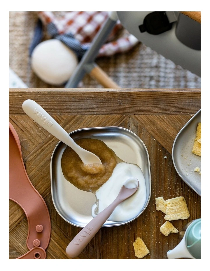 1st Stage Silicone Spoons & Case 2 Pack - Praline/Clay image 6