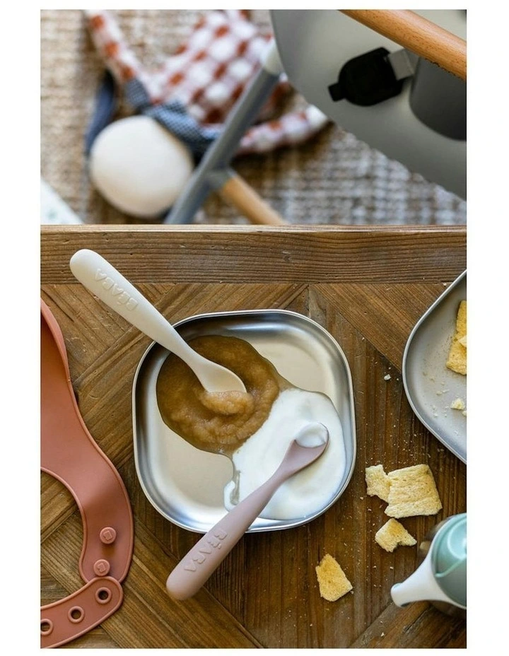 1st Stage Silicone Spoons & Case 2 Pack - Praline/Clay image 6