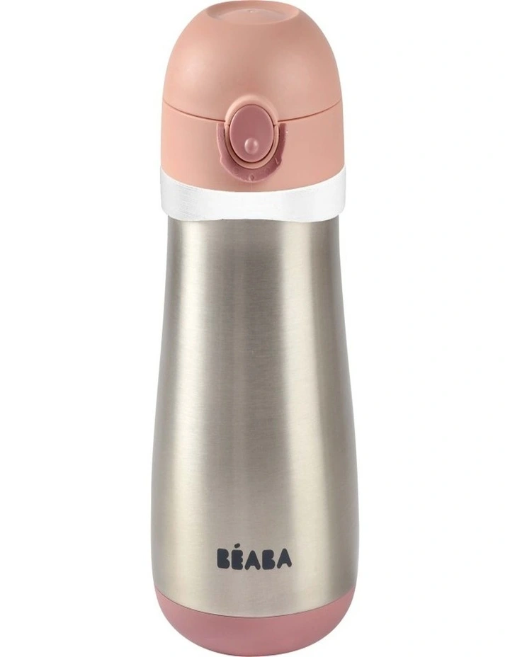 Stainless Steel Spout Bottle 350ml - Pink image 1
