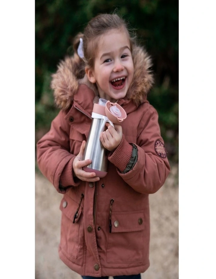 Stainless Steel Spout Bottle 350ml - Pink image 5