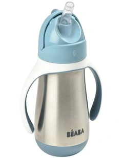 Stainless Steel Straw Cup 250ml - Windy Blue