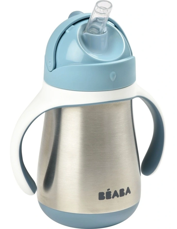 Stainless Steel Straw Cup 250ml - Windy Blue image 1