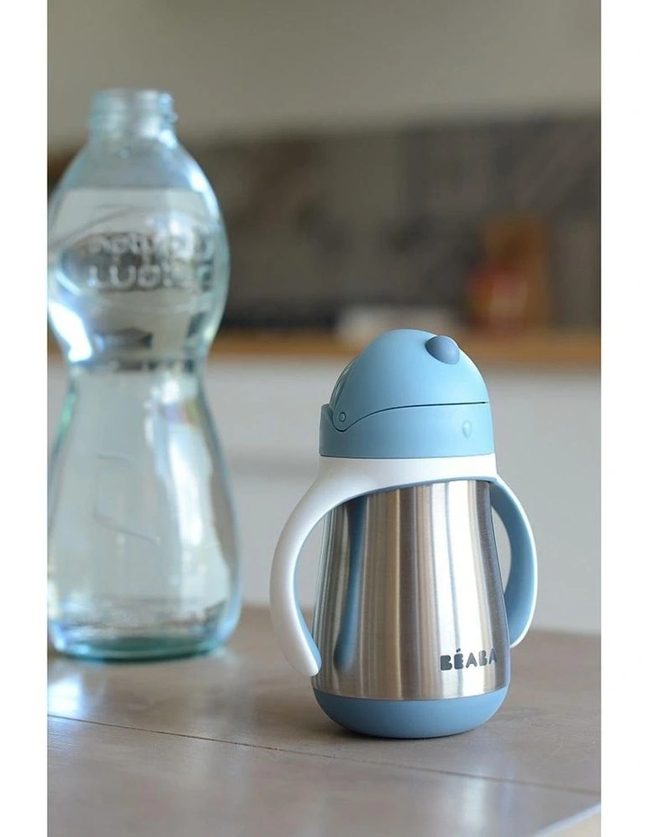 Stainless Steel Straw Cup 250ml - Windy Blue image 2