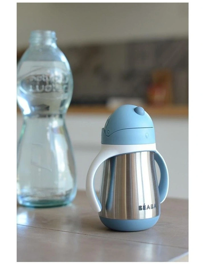 Stainless Steel Straw Cup 250ml - Windy Blue image 3