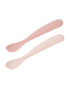1st Stage Silicone Spoons & Case 2 Pack - Cotton Candy/Sorbet