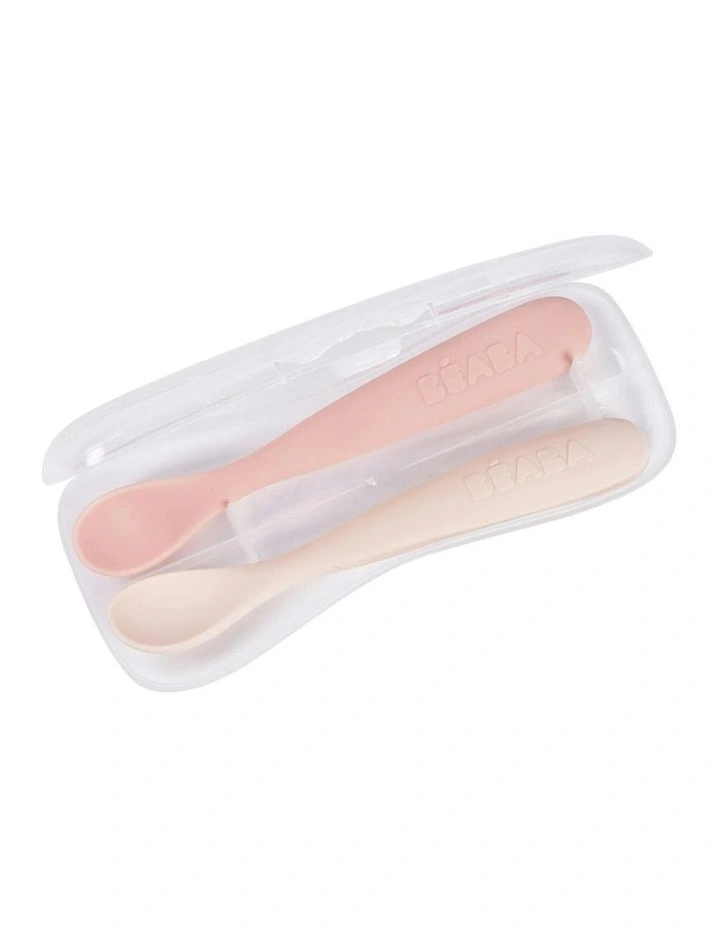 1st Stage Silicone Spoons & Case 2 Pack - Cotton Candy/Sorbet image 5