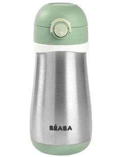 Stainless Steel Spout Bottle 350ml - Sage Green