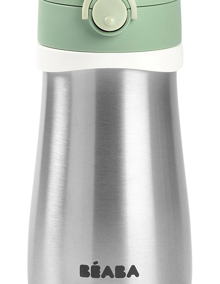 Stainless Steel Spout Bottle 350ml - Sage Green image 1