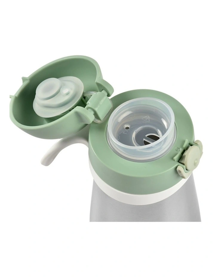 Stainless Steel Spout Bottle 350ml - Sage Green image 3