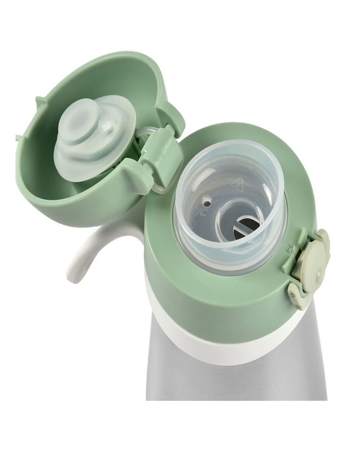 Stainless Steel Spout Bottle 350ml - Sage Green image 3