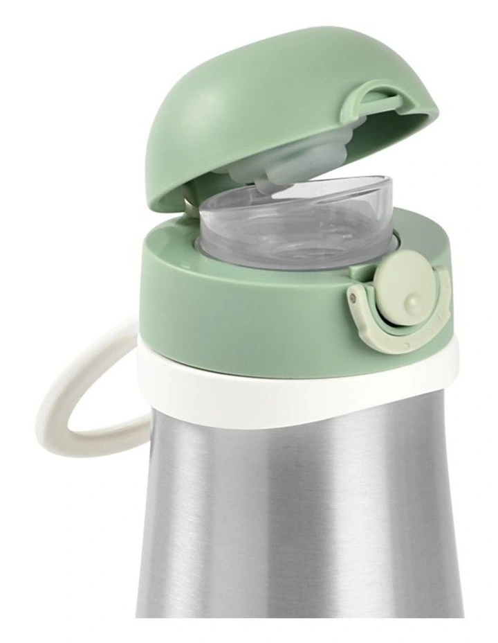 Stainless Steel Spout Bottle 350ml - Sage Green image 4