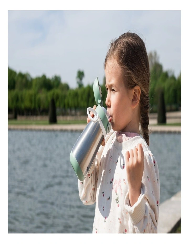 Stainless Steel Spout Bottle 350ml - Sage Green image 4