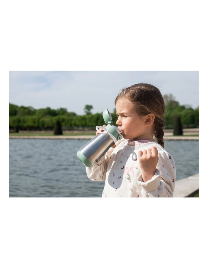 Stainless Steel Spout Bottle 350ml - Sage Green image 5