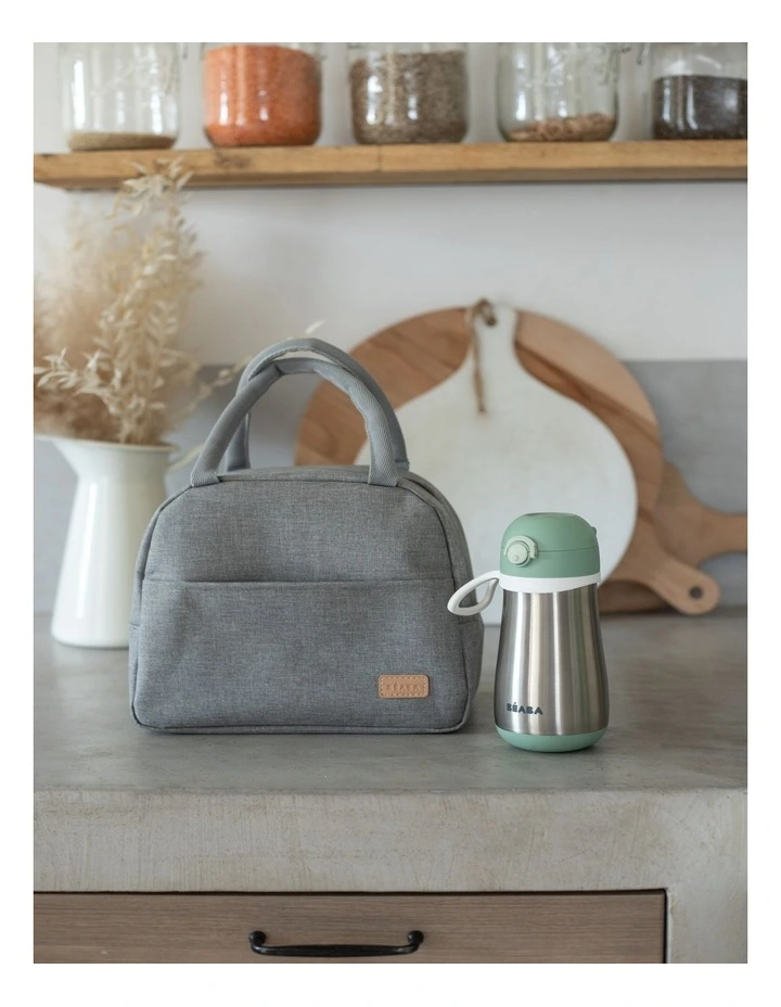 Stainless Steel Spout Bottle 350ml - Sage Green image 6