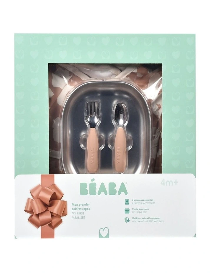 Stainless Steel Baby Meal Gift Set - Savannah Bloom image 2