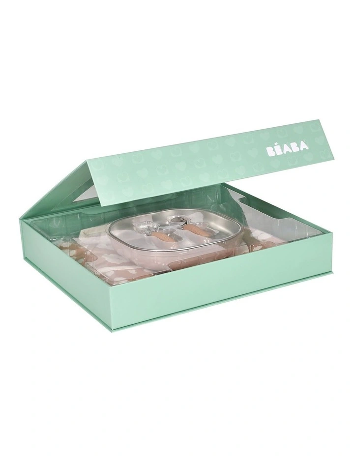 Stainless Steel Baby Meal Gift Set - Savannah Bloom image 3