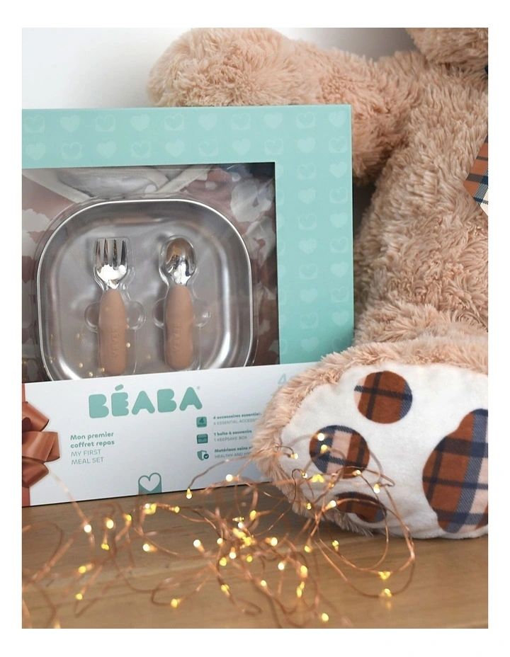 Stainless Steel Baby Meal Gift Set - Savannah Bloom image 5