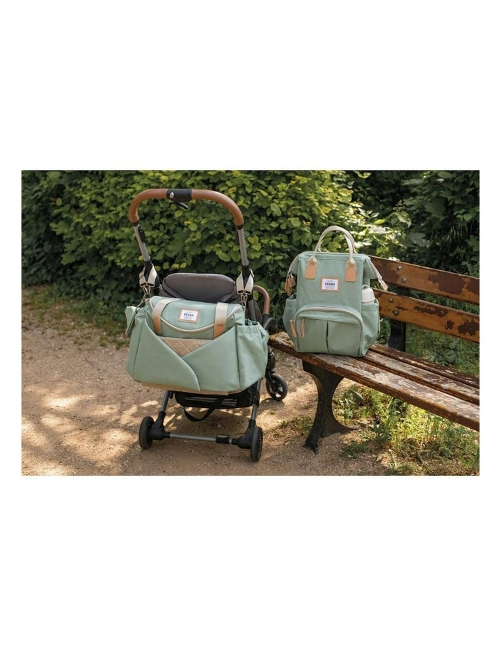Wellington Nappy Bag Backpack - Sage Green image 7