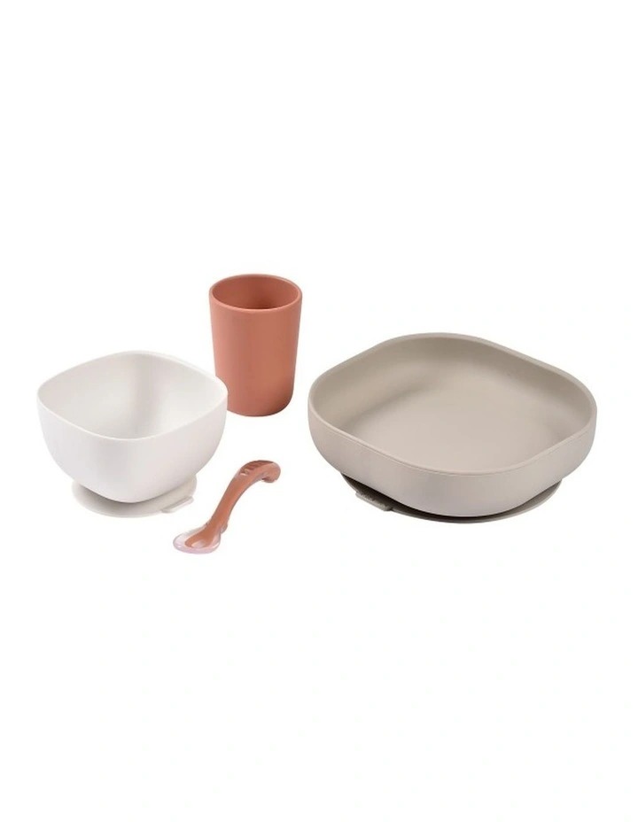 Silicone Suction Meal Set - Terracotta image 2