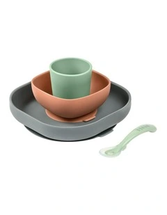Silicone Suction Meal Set - Mineral Grey