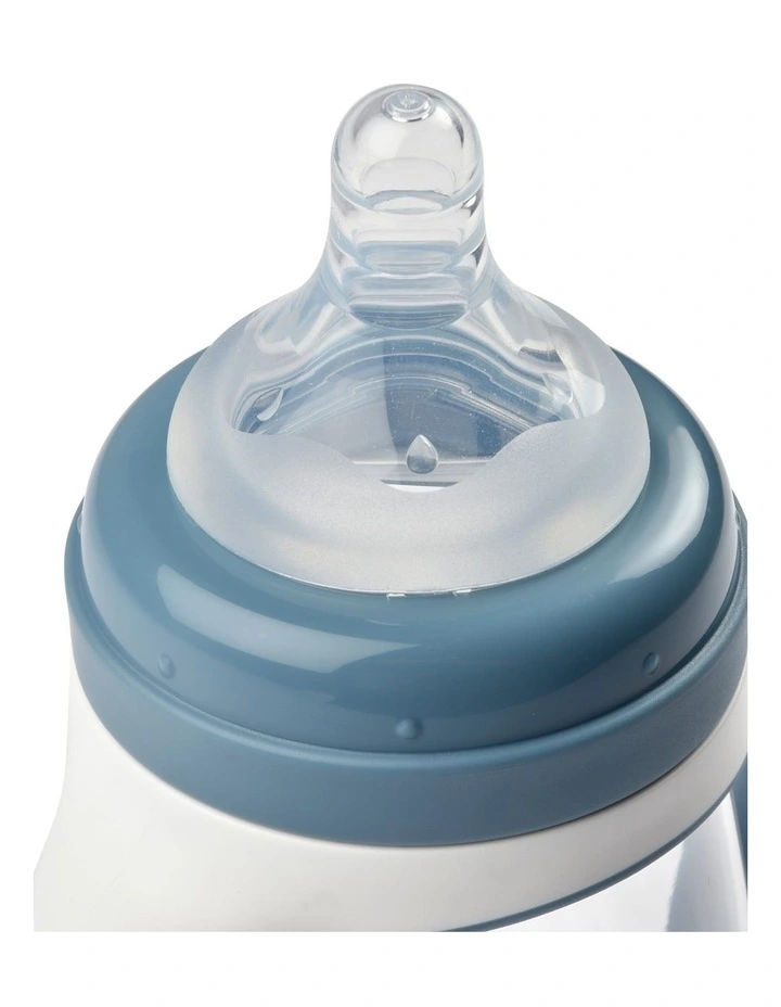 2 in 1 Bottle to Sippy Learning Cup 210ml - Windy Blue image 2