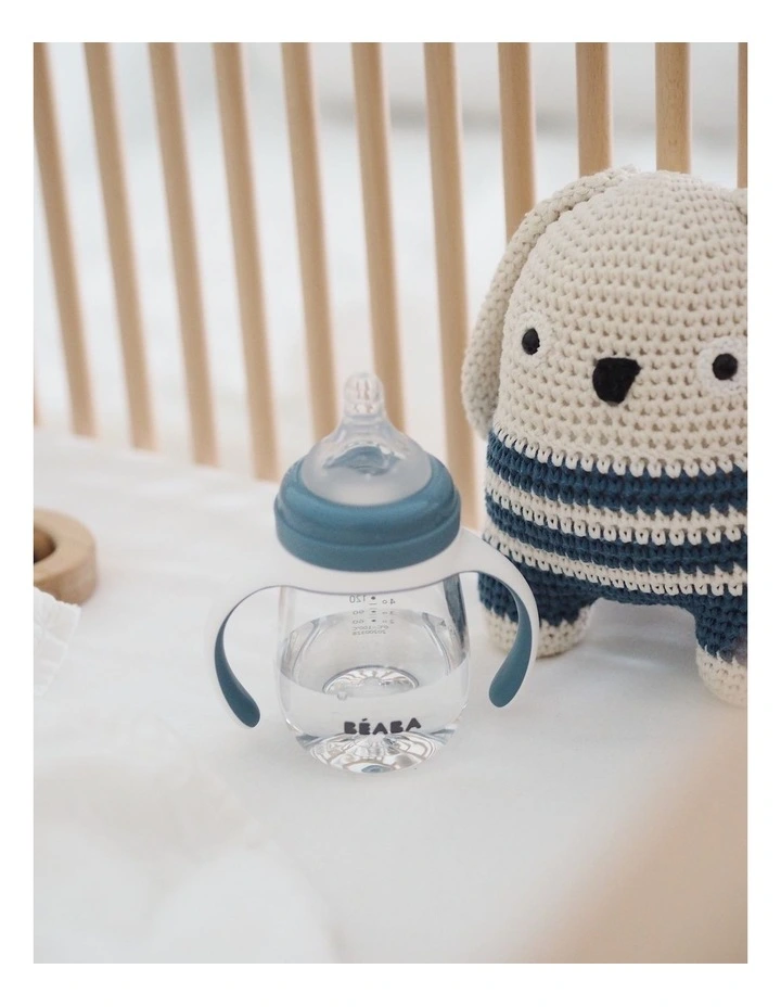 2 in 1 Bottle to Sippy Learning Cup 210ml - Windy Blue image 4