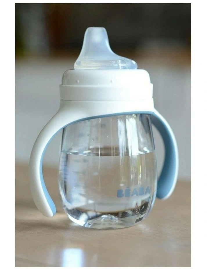 2 in 1 Bottle to Sippy Learning Cup 210ml - Windy Blue image 4