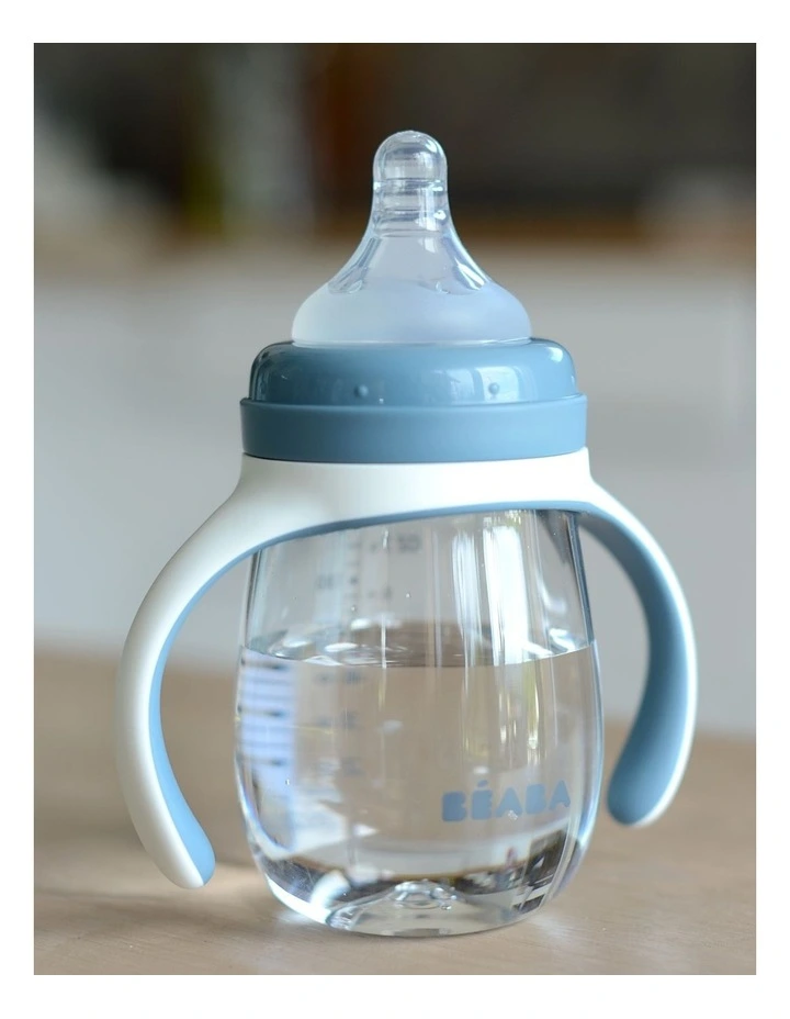 2 in 1 Bottle to Sippy Learning Cup 210ml - Windy Blue image 5